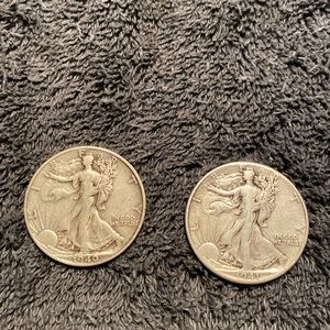 Two Walking Liberty Half Dollars 1940 & 1941